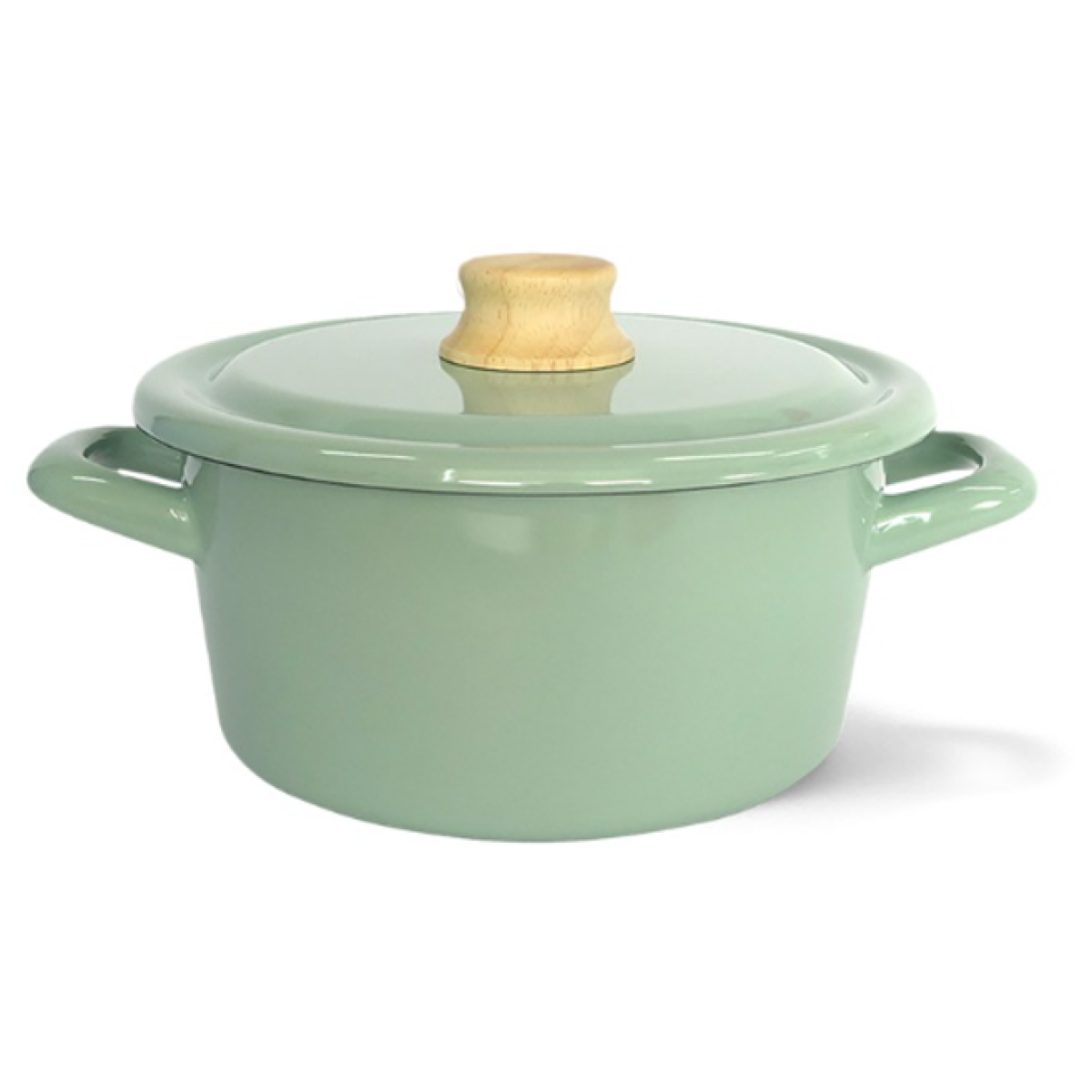 Fujihoro COTTON 18cm 雙耳附蓋琺瑯砂鍋 (復古綠) Fujihoro COTTON 18cm 雙耳附蓋琺瑯砂鍋 (復古綠)